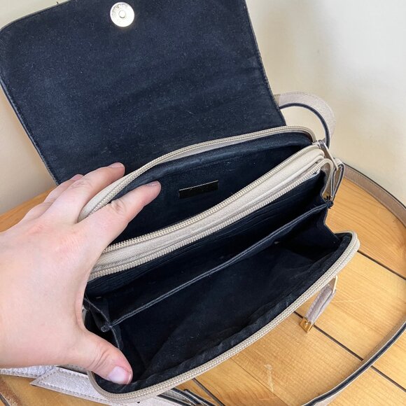 Cornell Floral Tapestry Purse Beige Faux Leather Multi-Pocket Magnet Clasp - Picture 4 of 13